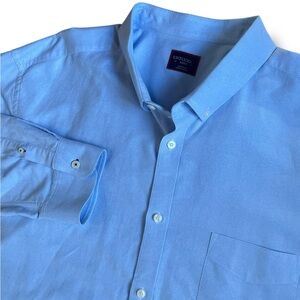 Untuckit Shirt Mens 3XL Blue Rioja Long Sleeve Button Up Lightweight Casual